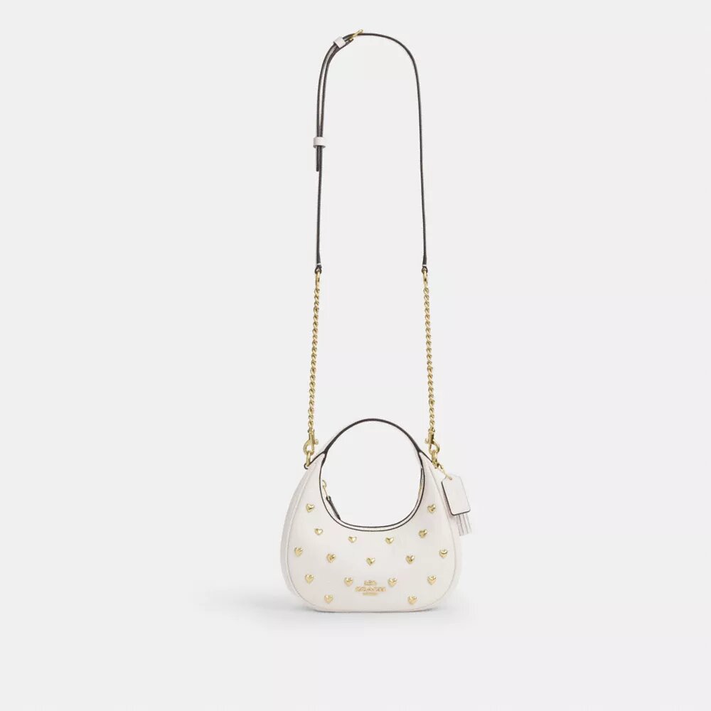 Mini-sac bandoulière Carmen avec rivets en forme de cœur