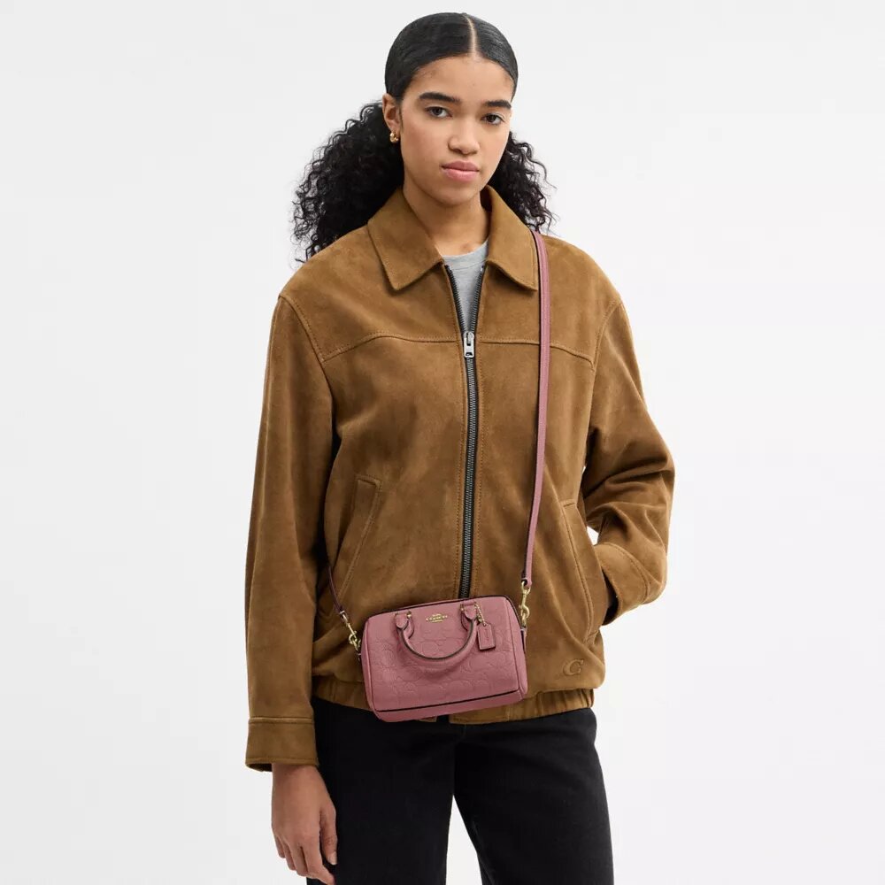 Mini sac bandoulière Rowan en cuir Signature