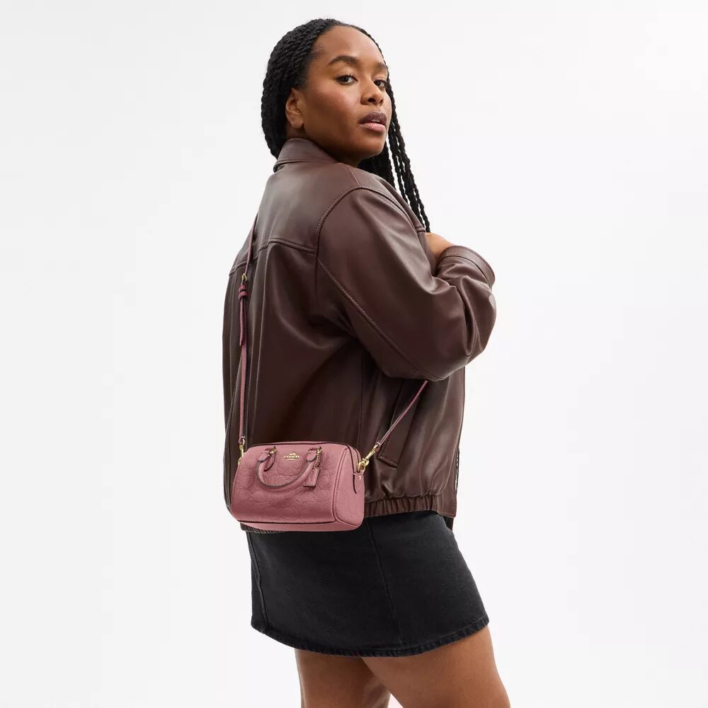 Mini sac bandoulière Rowan en cuir Signature
