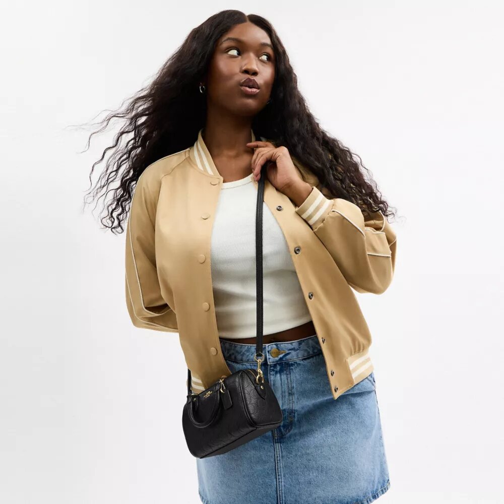 Mini sac bandoulière Rowan en cuir Signature