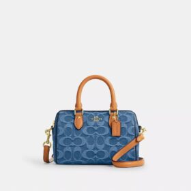 Mini sac bandoulière Rowan en denim emblématique