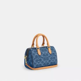 Mini sac bandoulière Rowan en denim emblématique