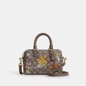 Mini sac bandoulière Rowan en jacquard emblématique avec broderie florale