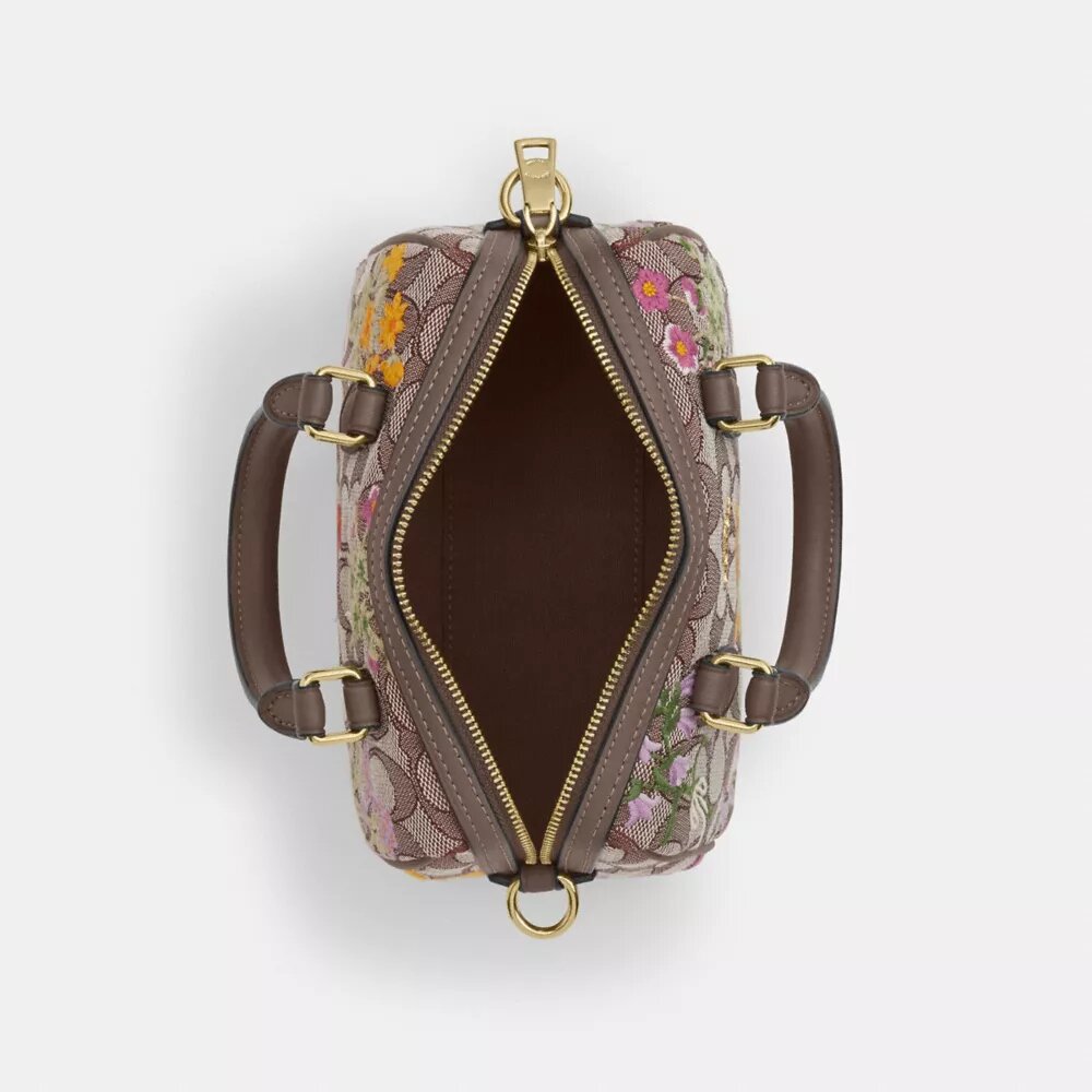 Mini sac bandoulière Rowan en jacquard emblématique avec broderie florale