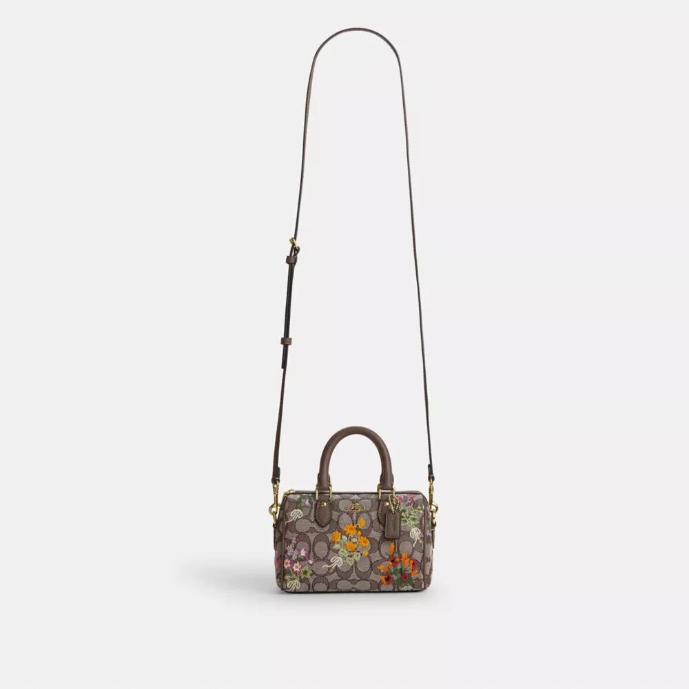Mini sac bandoulière Rowan en jacquard emblématique avec broderie florale