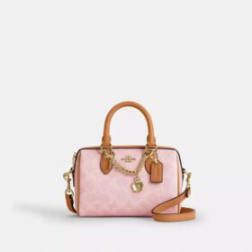 Mini sac bandoulière Rowan en Signature Canvas avec Charms