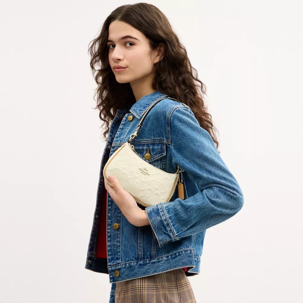 Mini sac bandoulière Teri en cuir signature