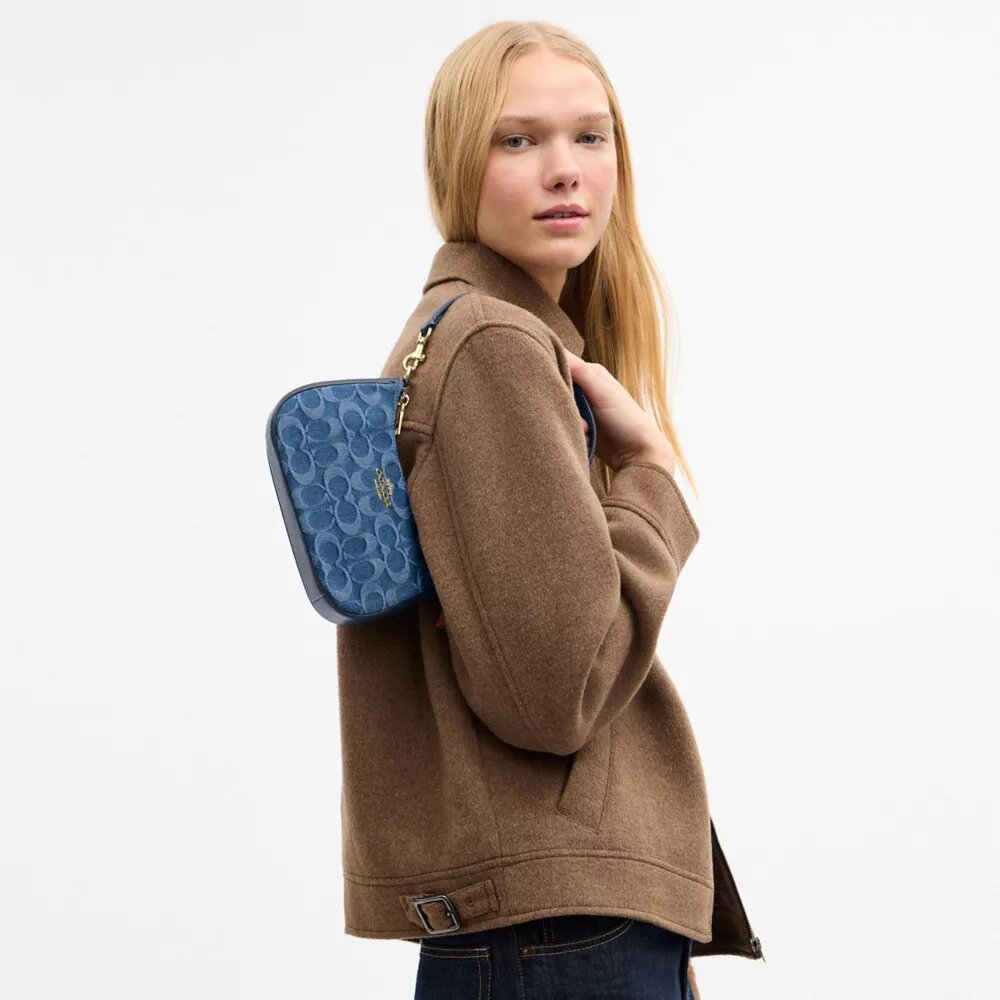 Mini sac à bandoulière Teri en denim emblématique
