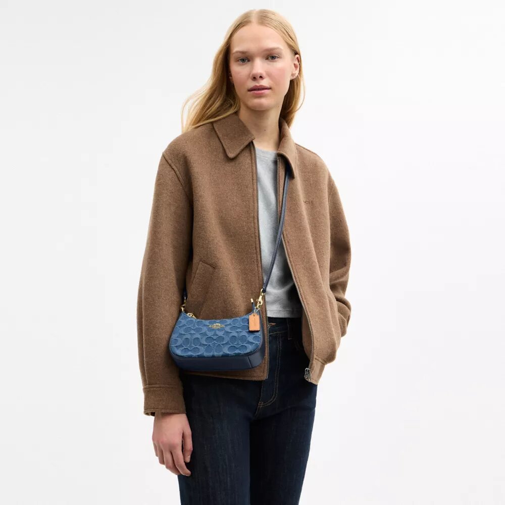 Mini sac à bandoulière Teri en denim emblématique