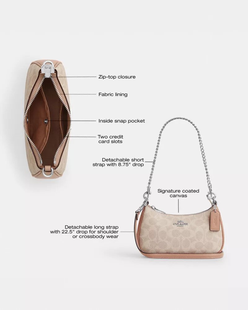 Mini sac bandoulière Teri en Signature Canvas