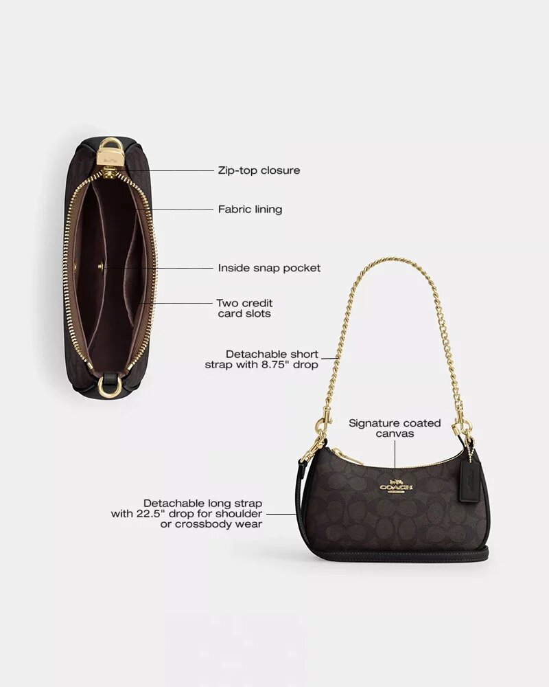 Mini sac bandoulière Teri en Signature Canvas