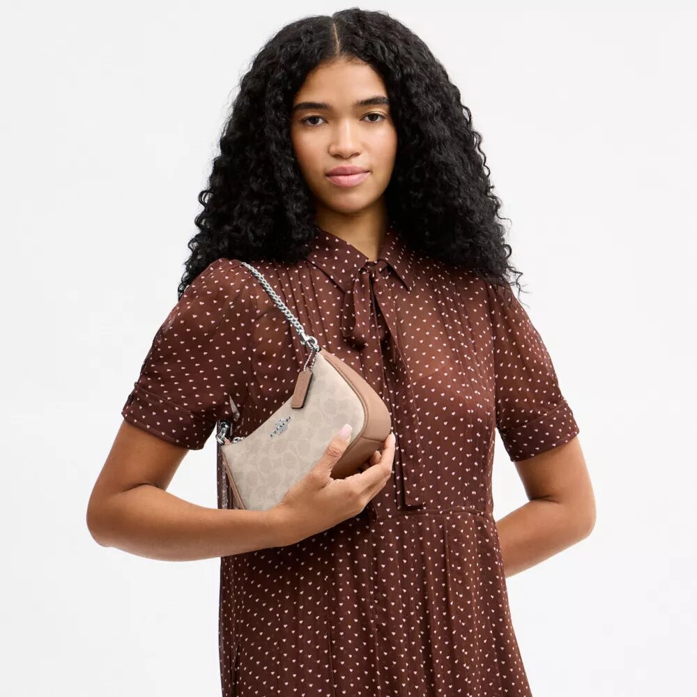 Mini sac bandoulière Teri en Signature Canvas