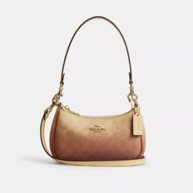 Mini sac à bandoulière Teri en Signature Canvas ombrée
