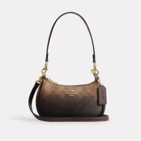 Mini sac à bandoulière Teri en Signature Canvas ombrée