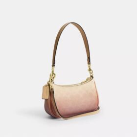 Mini sac à bandoulière Teri en Signature Canvas ombrée