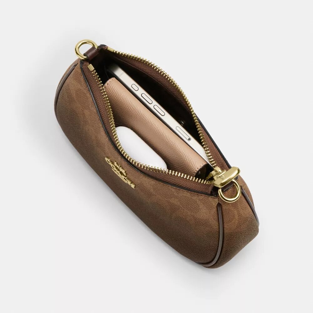 Mini sac à bandoulière Teri en Signature Canvas ombrée