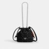 Mini-sac à cordon Faye en denim Signature