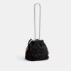 Mini-sac à cordon Faye en denim Signature