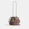 Mini-sac à cordon Faye en jacquard emblématique avec broderie florale