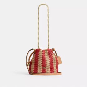 Mini-sac à cordon Faye à rayures