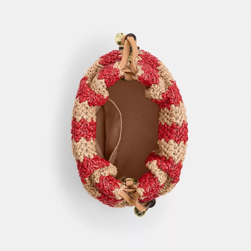 Mini-sac à cordon Faye à rayures