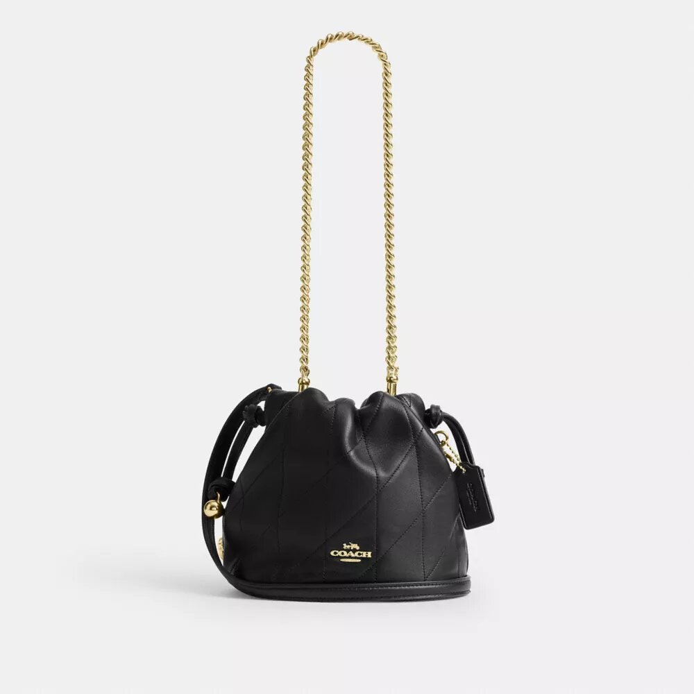 Mini-sac Faye à cordon de serrage et matelassage