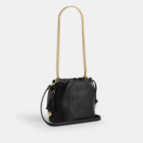 Mini-sac Faye à cordon de serrage et matelassage