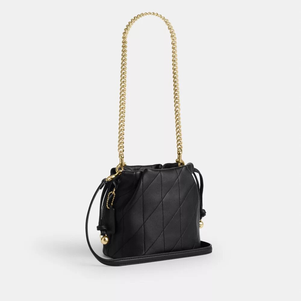 Mini-sac Faye à cordon de serrage et matelassage