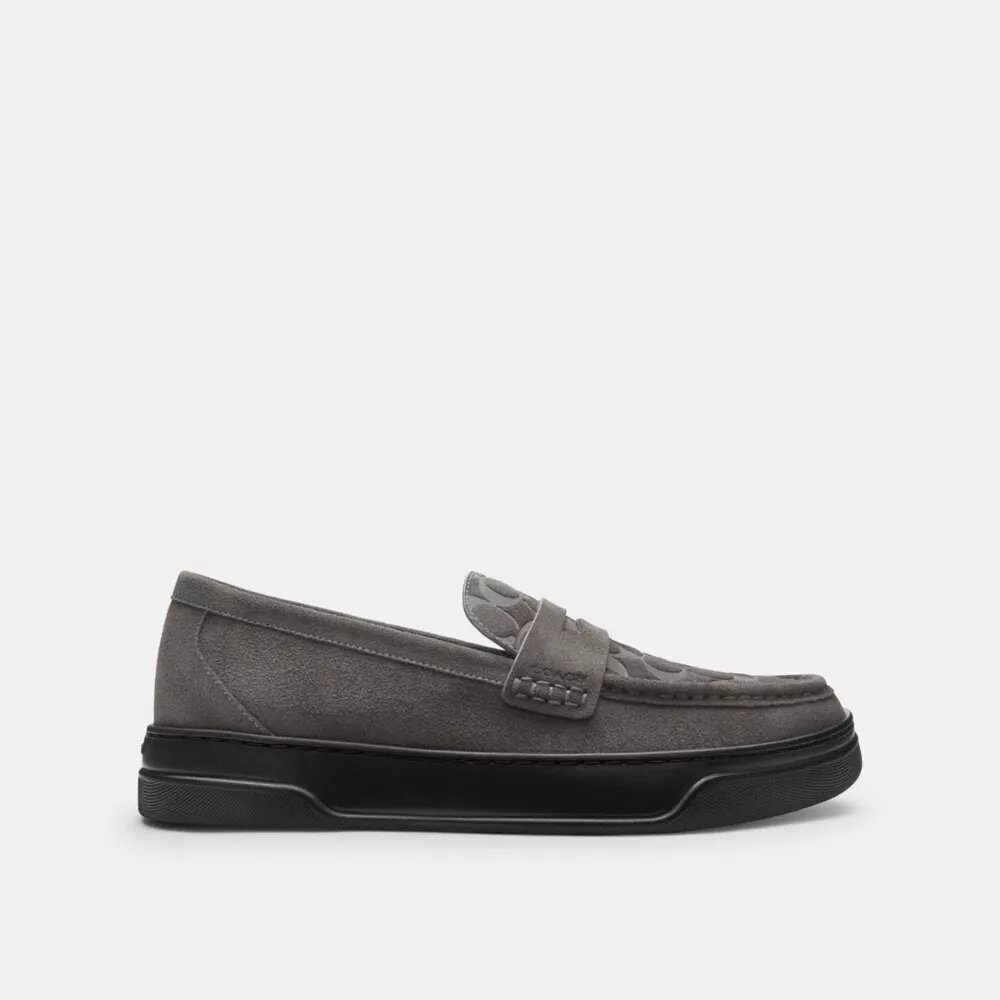 Mocassins hybrides avec motif signature