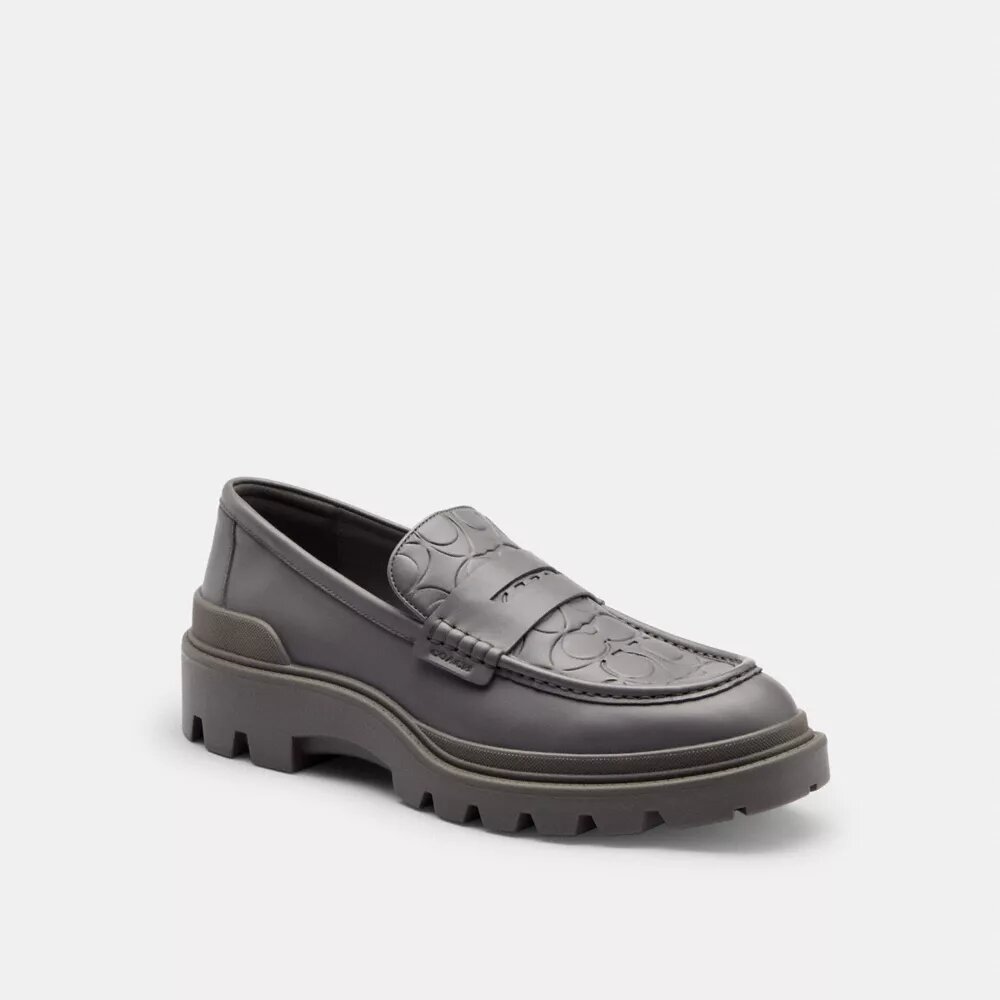 Mocassins à motif signature