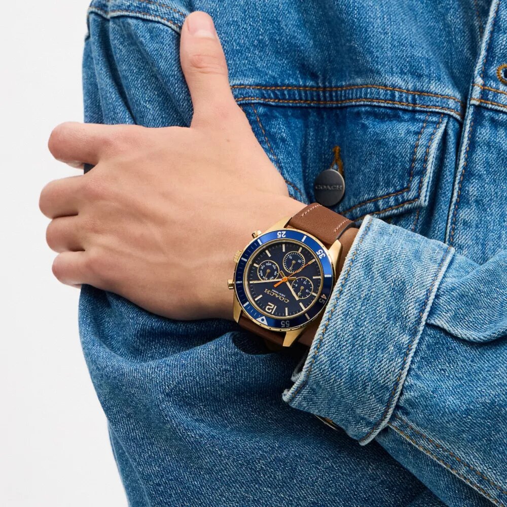 Montre chronographe Cole, 44 mm