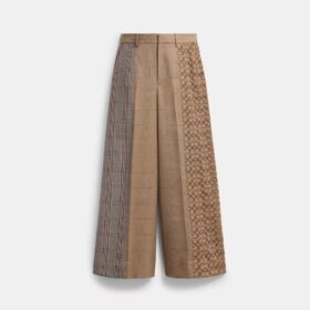 Pantalon ajusté à carreaux assortis