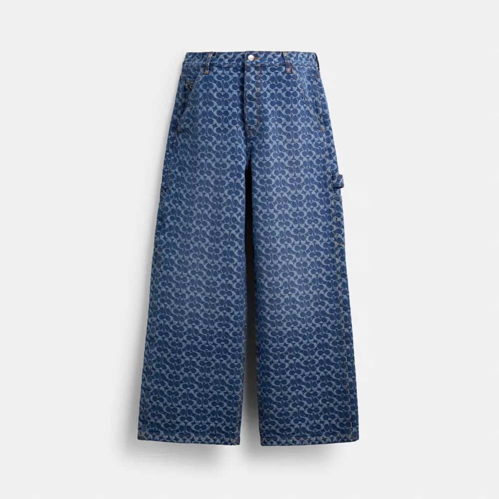 Pantalon de charpentier en denim signature, en Coton biologique
