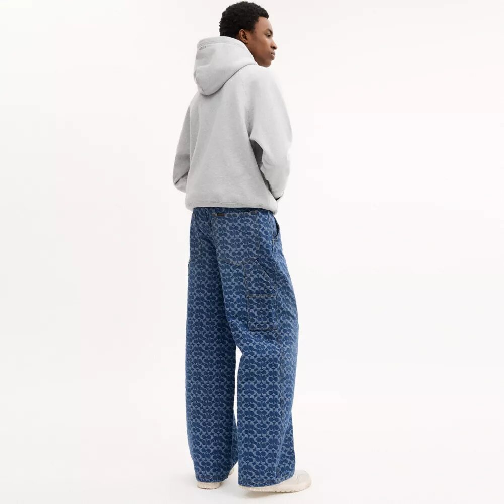 Pantalon de charpentier en denim signature, en Coton biologique