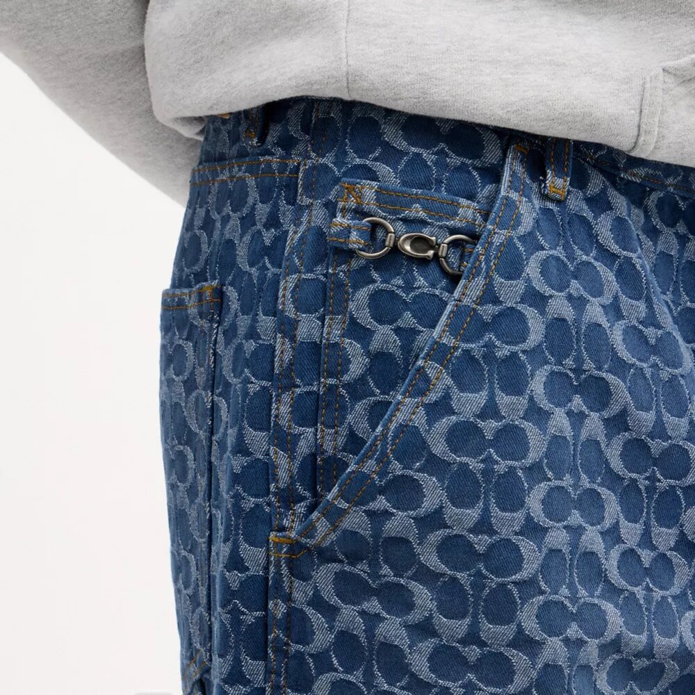 Pantalon de charpentier en denim signature, en Coton biologique