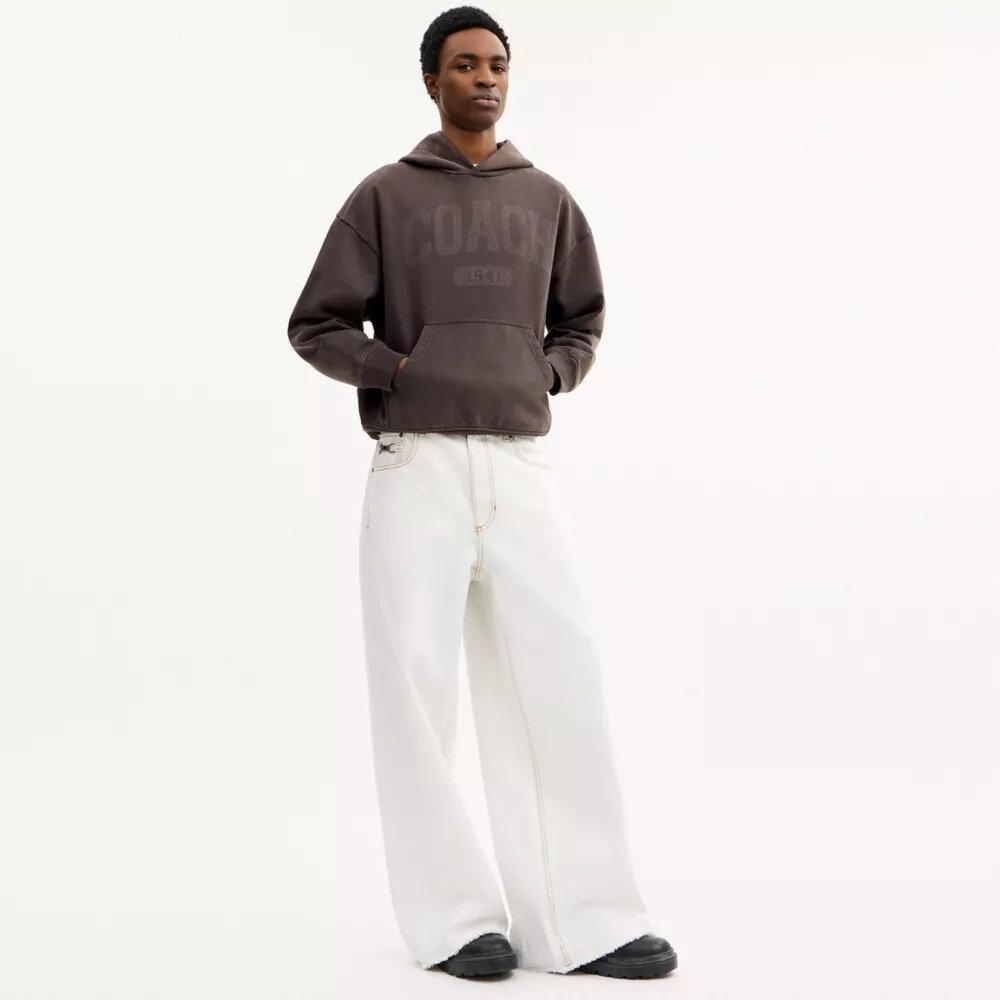 Pantalon en denim ample en coton biologique