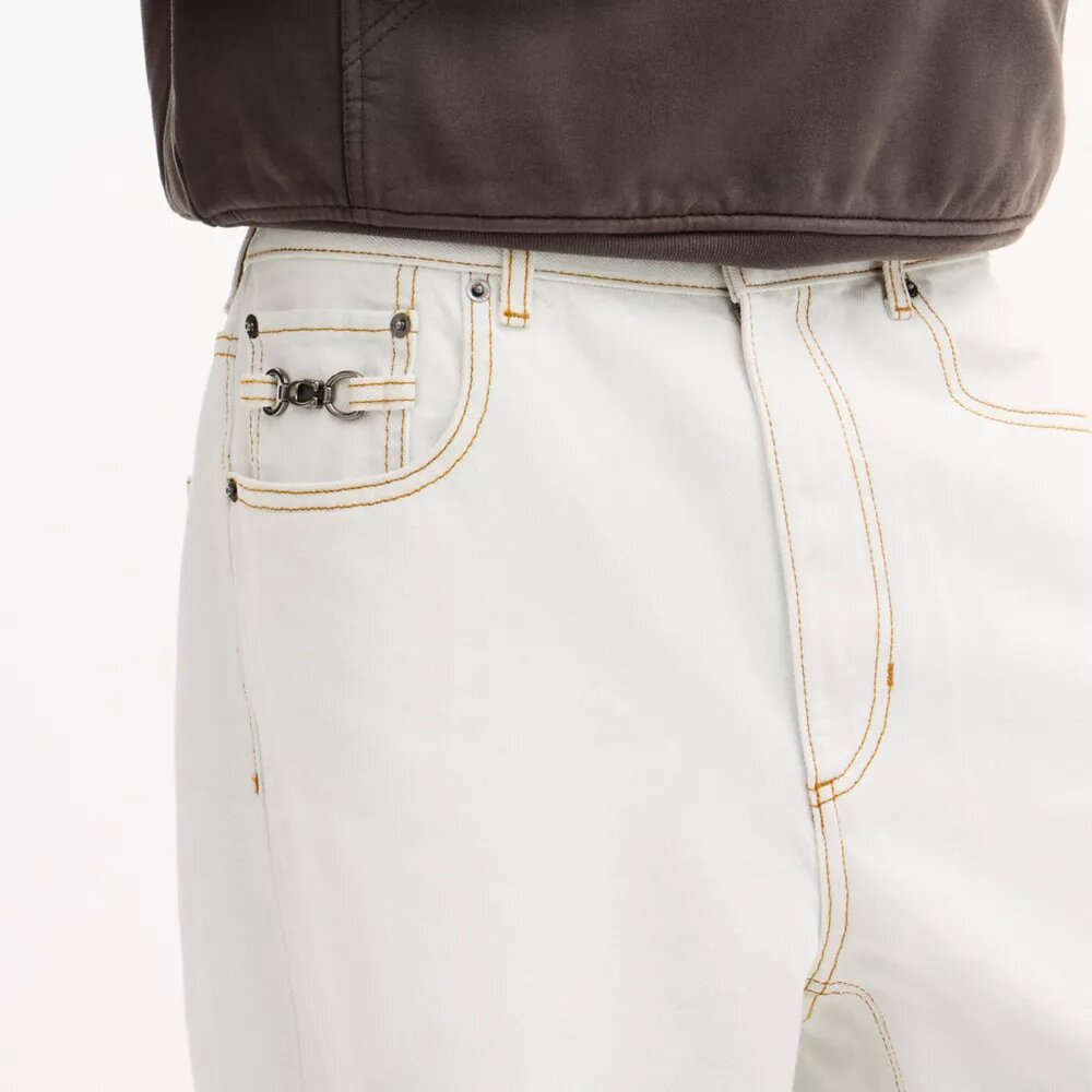 Pantalon en denim ample en coton biologique