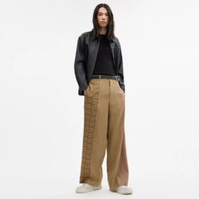 Pantalon en fil teint « Mashup »