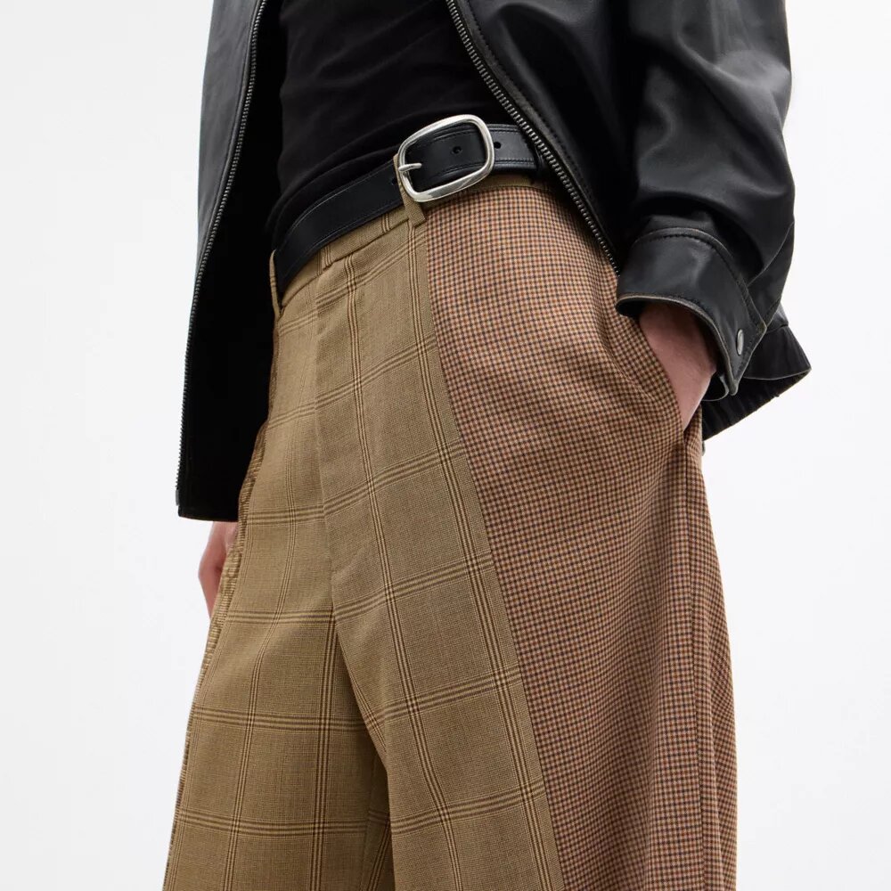 Pantalon en fil teint « Mashup »