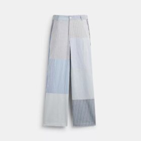 Pantalon à rayures en patchwork