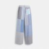 Pantalon à rayures en patchwork