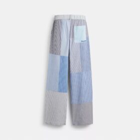 Pantalon à rayures en patchwork