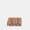 Petit porte-cartes Essential à fermeture éclair en jacquard Signature