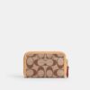 Petit porte-cartes Essential à fermeture éclair en jacquard Signature