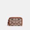Petit porte-cartes Essential à fermeture éclair en jacquard Signature Crystal