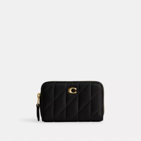 Petit porte-cartes indispensable à fermeture éclair avec matelassage en forme de coussin