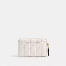 Petit porte-cartes indispensable à fermeture éclair avec matelassage en forme de coussin