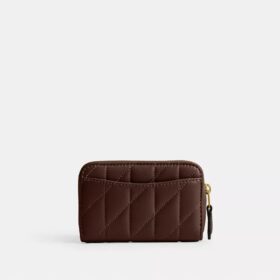 Petit porte-cartes indispensable à fermeture éclair avec matelassage en forme de coussin