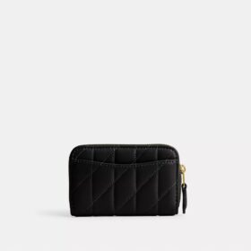 Petit porte-cartes indispensable à fermeture éclair avec matelassage en forme de coussin