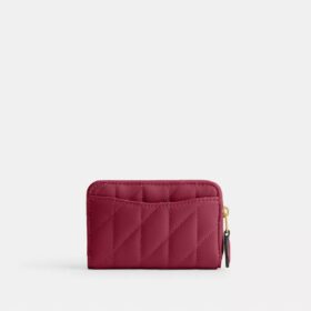 Petit porte-cartes indispensable à fermeture éclair avec matelassage en forme de coussin